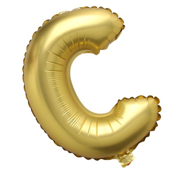 Maxbell Letter C Gold Big Foil Balloon Inflated Ball Wedding Party Supplies 40 Inch Supply