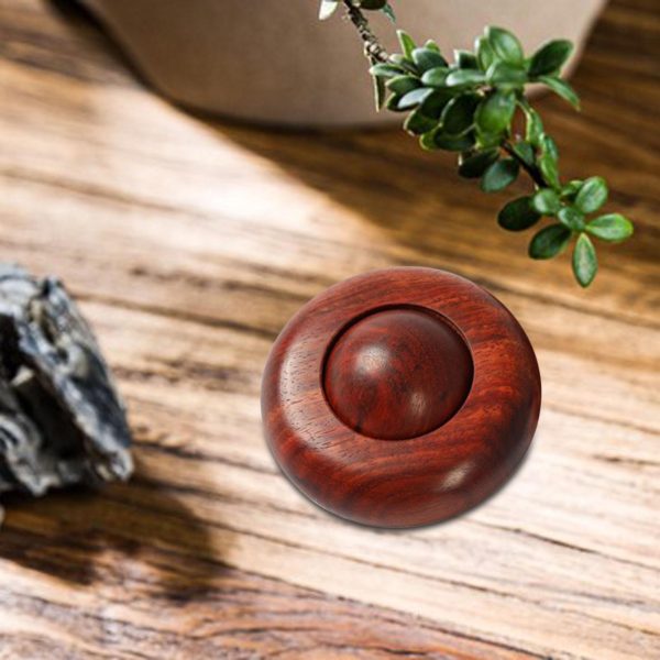 Maxbell Wooden Lucky Bead Toy Collectible Rotatable Ball Birthday Gift Roller Gadget Red Brown on Sale