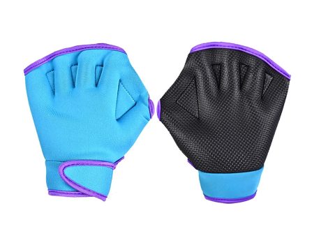 Maxbell 1 Pair Swimming Hand Paddles Gloves for Surfing Water Aerobics Professionals Blue 18.5cmx20cm Online