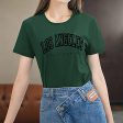 Maxbell Women s T Shirt Summer Soft Stylish Crewneck Shirt for Vacation Trip Holiday S Green Cheap