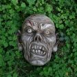 Maxbell Zombie Face Prop Halloween Decoration Resin for Graveyard Party Favor Garden Supply