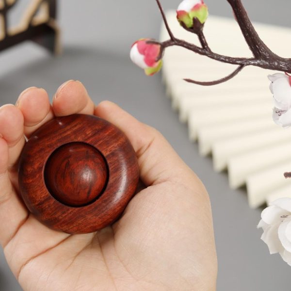 Maxbell Wooden Lucky Bead Toy Collectible Rotatable Ball Birthday Gift Roller Gadget Red Brown on Sale