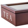 Maxbell Wooden Tea Box Jewelry Display Case Jewelry Case for Desktop Home Decoration Supply