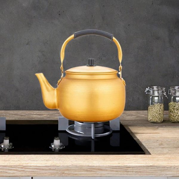 Maxbell Yellow Aluminum Boil Water Kettle Stovetop Kettle for Picnic Kitchen Outside 6L Online