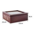 Maxbell Wooden Tea Box Jewelry Display Case Jewelry Case for Desktop Home Decoration Supply