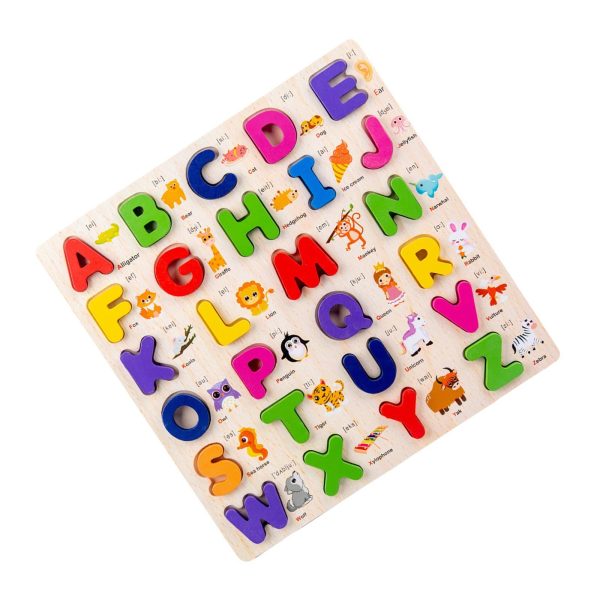 Maxbell Maxbell Wooden Alphabet Puzzle Gift Educational Toy for Ages 0-3 Years Children Kids Discount