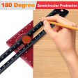 Maxbell Woodworking Scriber Ruler High Accuracy 180 Degrees for Carpenter Woodworking For Sale