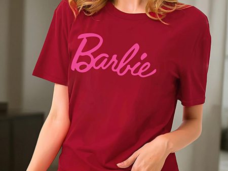 Maxbell T Shirt for Women Summer Simple Crew Neck Shirt for Sports Daily Wear Travel XL Red For Cheap