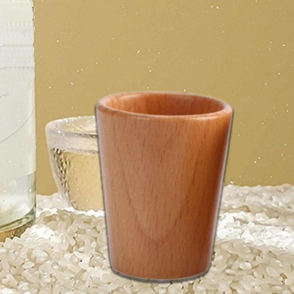 Maxbell Wood Cup Cold or Hot Drinks Handmade Drinking Cup Simple Coffee Mug Online now