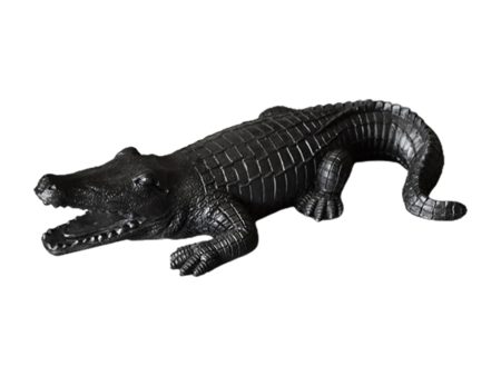 Maxbell Maxbell Crocodile Figurine Souvenirs Ornament Crafts Resin for Table Bedroom Balcony black For Cheap