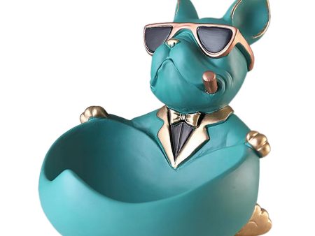 Maxbell Maxbell Dog Statue with Storage Tray Resin Candy Tray for Bedroom TV Cabinet Desktop Green Hot on Sale