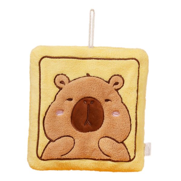 Maxbell Maxbell Hanging Hand Towel Handkerchief Wiping Towel for Cleaning Capybara Washcloth Yellow Fashion