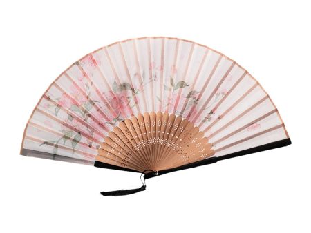 Maxbell Maxbell Folding Hand Fan Portable Novelty Folded Fan for Stage Show Parties Concerts White For Cheap